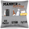 KATELUO Männer Kissen, Männer Kissenbezug, Zierkissenbezug Lustige, Kissenbezug Männer, Kissen Männerkissen mit Taschen für Bier, Die Macht und Snacks, Kissenhülle Geschenk für Männer (Asche)