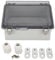 Agatige Junction Box, ABS Plastic Electrical Box IP67 Waterproof Dustproof Hinged Shell Outdoor Universal Project Enclosure with Clear Cover Grey,220 X 170 X 110mm