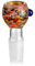 Bong Kopf aus Glas mit großem Durchlass/Durchzug - Bunter Glaskopf für Bong & Wasserpfeife - SG: 18,8 mm