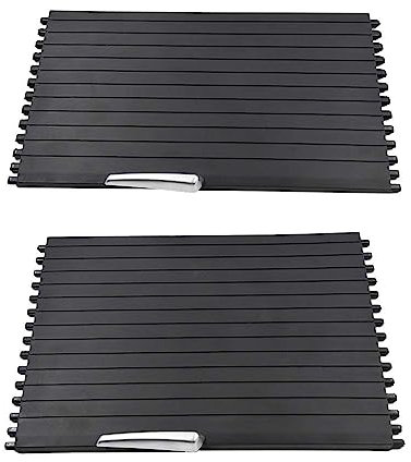 YUCKMZ 51166954943 Lot de 2 couvercles de store coulissant pour console centrale Porte-gobelet Compatible avec BMW E70 X5 E71/E72 X6