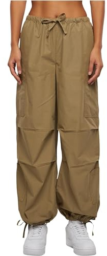 Urban Classics Damen Carghose Ladies Cotton Cargo Parashute Pants, lässige Cargohose mit Gummibänden, Loose Fit