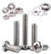 Foyoram #10-24 UNC Viti a testa semicircolare con impronta a croce, in acciaio inox, 30 pezzi, viti combinate, filettatura 10#-24, viti per macchina con fessura a croce, disco piatto, dadi ANSI/ASME