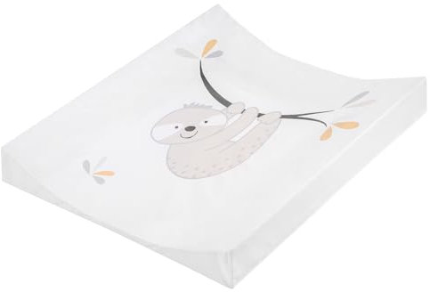 Julius Zöllner® 2-Keil Wickelauflage 60x71 cm - weiche Wickelunterlage - Baby Wickeltischauflage - Folie, wasserdicht & abwischbar - Made in Germany - OEKO-TEX Standard 100 - kleines Faultier