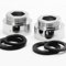 BLUMKRAFT 2 Stück Wasserhahnadapter F26 – M22 massives Metall versilbert 26 mm weiblich 22 mm männlich (F26-M22 / M22-F26)
