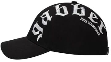 100% Hardcore Baseball Kappe Gabber | Schwarz