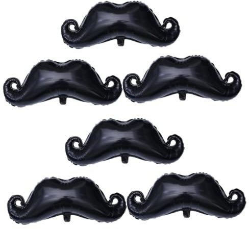TOYANDONA 6pcs Balloon Birthday Party Decorations Mustache Aluminum Film Party Balloons