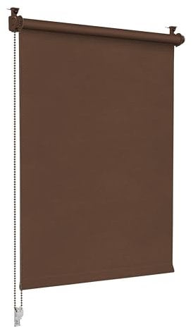Verdunkelungsrollo Klemmfix ohne Bohren 105cm x 150cm Braun Verdunklungsrollo Fensterrollo Rollo Seitenzugrollo Klemmrollo für Fenster & Tür