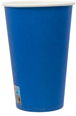 Monouso | 20 Vaso Reutilizable Económico PS Bicolor Azul Oscuro 160 ml | Poliestireno de Alta Resistencia | Ideal para Bebidas Frías