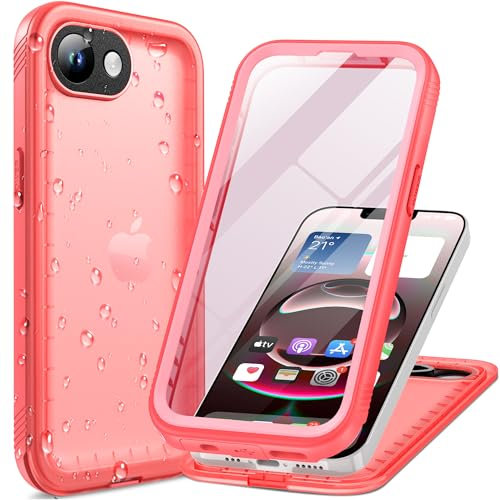 Cozycase Cover Rosa Per iPhone 16e SE 4 (2025) Antiurto Impermeabile Slim Indistruttibile Custodia 16 e SE4 4a Generazione Rinforzata Totale Gomma Sott' Acqua Mare Slim Con Tappi Antipolvere Cordino