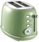Wiltal Retro Toaster 2 Scheiben Edelstahl – Brötchenaufsatz, 6 Röststufen, Vorheiz- und Auftaufunktion, Abschaltautomatik, Cremefarben, Perfekt für Sandwiches & Toast – TS-R008
