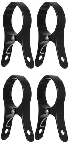 DECHOUS 9 mollette nere per telo mare, antivento, per sedie a sdraio e lettini, morsetti in lega di alluminio per fissare gli asciugamani in piscina o in spiaggia