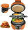 XLGNXXL Hamburgermaker, Frühstücks-Sandwichmaker 3 in 1, Elektrische Grillpresse, Antihaftbeschichtung orange,13 * 20 * 14cm