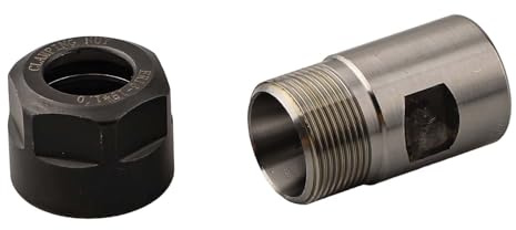 Zilimontt ER11 ER16 ER20 ER25 ER32 Spannzangenhülsenadapter für Spindelmotor, Gewindeumwandlung für Graviermaschine, für M14 auf M40 Größen mit optionaler Mutter (ER11-ER16 mit Mutter)