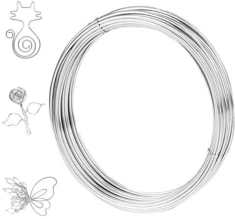 Alambre de acero inoxidable 304, diámetro de 2 mm x 30 m, plateado, alambre para manualidades y manualidades, bonsái, jardinería