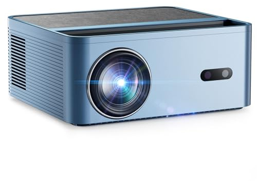 [Buit-in Apps ] INMOZATA Smart Projector with 400 ANSI Brightness Native 1080P Full HD Support 4K, WiFi 6 & Bluetooth, Auto Keystone & Focus, Portable Projector for Bedroom Home Office Outdoor