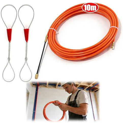 Fish Tape 10m(32.8ft) Cable Puller, 4.0mm Retractable Wire Pulling Tool | Fish Tape 10m(32.8ft) Cable Puller, 4.0mm Retractable Wire Pulling Tool