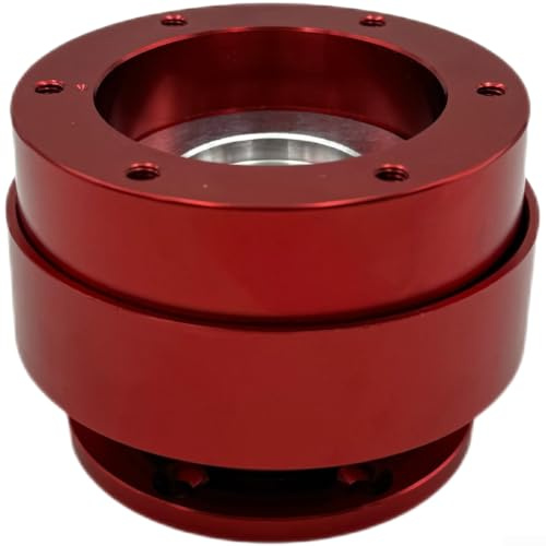 Wodsty Quick Release Lenkrad Adapter Aus Aluminiumlegierung Für Rennsimulator Für Moza Turn Direct Drive Basis Schwarz Und 8.2x7cm(Red)