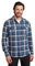 Mountain Warehouse Trace Mens Flannel Long Sleeve Shirt - Lightweight & Breathable Casual Checks Shirt in 100% Cotton with Buttoned Front Pockets - for Travel & Walking Petrol 3XL