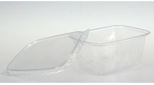 TOP Marques Collectibles Feinkostbecher mit Deckel 500ml, 2000 Stück, Quadratisch mit Deckel, PP, Mikrowellengeeignet, Spülmaschinenfest, Lebensmittelbehälter, Becher