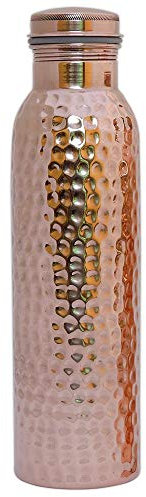 Wasserflasche aus reinem Kupfer, für ayurvedische Gesundheit, fugenfrei, auslaufsicher, von HealthGoodsEU