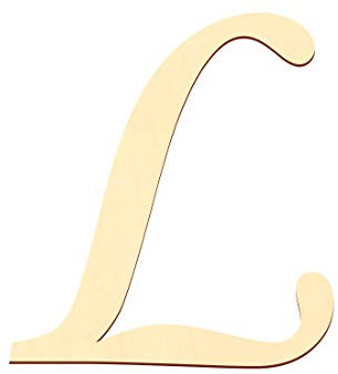 Bütic GmbH Sperrholz Buchstaben - MT5-20 - Wunschtext/Schriftzug mit Größenauswahl - Pappel 3mm, Größe:20cm, Buchstaben:großes L