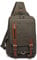 KAUKKO Retro Herren Brusttasche Damen Schultertaschen Vintage Canvas Freizeit Daypacks für Uni Alltag Gebrauch Reisen Wanderen, Army Green-PD252