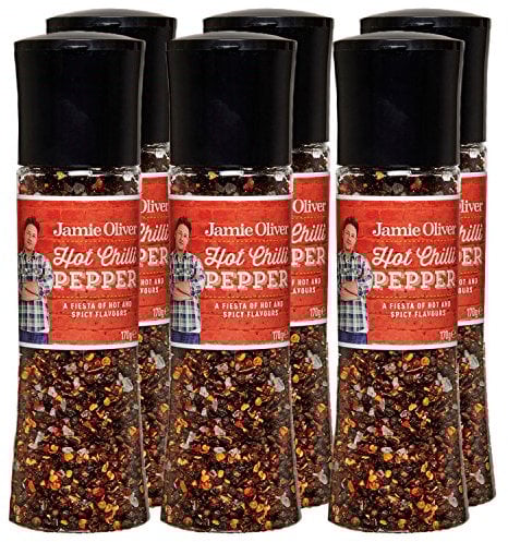 Jamie Oliver Hot Chilli Pepper, Grind Mill, 170 g (Pack of 6)