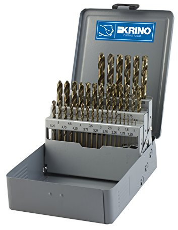 Krino 01155411 HSS-Co puntas rettificate Cobalto, Set de 37 piezas), acero