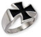 Fly Style 1 Stück Ringe aus Edelstahl - Totenkopf, Alien, Drache, Eisernes Kreuz, Ring Grösse:18.4 mm, Modelle:Eisernes Kreuz Bundeswehr EK