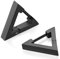 JewelryWe Dreieck Ohrringe für Herren Damen: Schwarz Edelstahl Geometrische Triangel Creolen Huggie Ohrringe Unisex Hip Hop Minimalistische Ohrstecker Ohrhänger Ohrschmuck Urban Streetwear Piercing