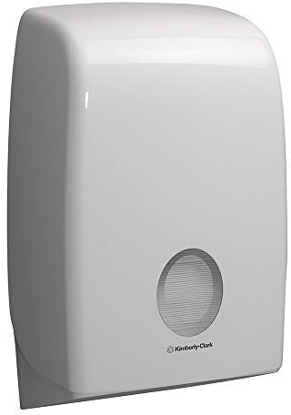 Kimberly-Clark 772873 AQUARIUS Kunststoff Falthandtuchspender für 21cm Handtuchbreite, Weiß