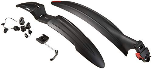 Point POLISPORT 8622100028 - Vorder- und Hinterradschutzblech Cross Country Evo 2-Piece universal für Rennräder und Trekkingräder mit 26'', 27,5' und 29' Laufrädern en Color Schwarz