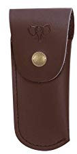 Cudeman Funda para Navaja 631-C Cuero Color marrón, Cuero de Primera Calidad para Caza, Pesca, Supervivencia y bushcraft + Portabotellas Regalo