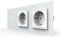 LIVOLO Touch Lichtschalter 2 Fach Steckdose mit Glasrahmen VL-C701/C7C1EU-11-A Weiß