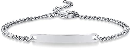 VNOX Personalisierte Gravur Paar Armbänder Personalisierbaren Armbänd Familie Armbänder|Partnerarmband für Paare|Pärchen Armband