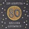 Perleberg hochwertige Geburtstagskarte der Black&Gold Collection mit Glitter-Motiv & Schriftzug - edle Karte zum 80. Geburtstag inkl Umschlag - Geburtstagskarten in Premium-Qualität 15 x 15 cm