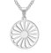 BOBIJOO JEWELRY - Pendentif Collier Roue Chakra Drapeau Gitan Tsigane Manouche Voyageur Acier 316L Argenté Chaîne