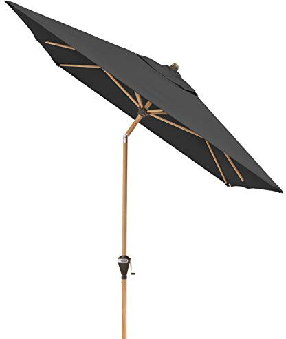 Doppler Alu Wood - Parasol rectangulaire pour balcon et terrasse - Aspect bois noble - 300 x 200 cm - Anthracite