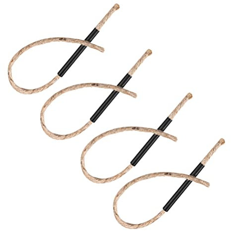 BESPORTBLE 4pcs Zunder Feuer Outdoor Hanf Zunder Camping feuerschnur Einfaches anzünden Wasserfest Kindling Fire Tinder on a Rope für Wandern Lagerfeuer Hobo Kocher Kamin oder Grill Überleben