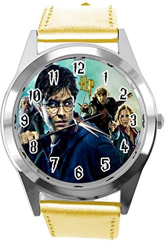 Goldene Lederarmbanduhr für Wizards-Fans E3