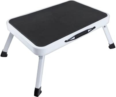 Trittstufe klappbar - Rutschfester Klapptritt aus Stahl, mit Sicherung, belastbar bis 150 kg