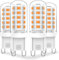 G9 LED Dimmbar Leuchtmittel, 5W Ersatz für 40W Halogenlampe, Warmweiß 2700K, 450LM G9 Birne, Kein Flackern, AC 220-240V, Hell 360° Abstrahlwinkel, 4er Pack, Energieeffizient und Langlebig
