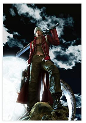 Devil May Cry Spiel Leinwand Poster Schlafzimmer Dekor Sport Landschaft Büro Zimmer Dekor Geschenk Rahmen: 30 x 45 cm