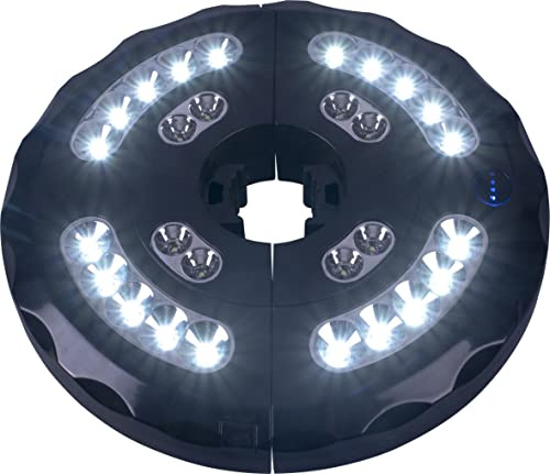 Wireless Battery Powered 28 LED Umbrella Light. 3 Brightness Settings - Attach to Umbrellas and parasols for an Instant Light Source. Parasol Light, Garden, Camping, Patio, Outdoor, Decking Light
