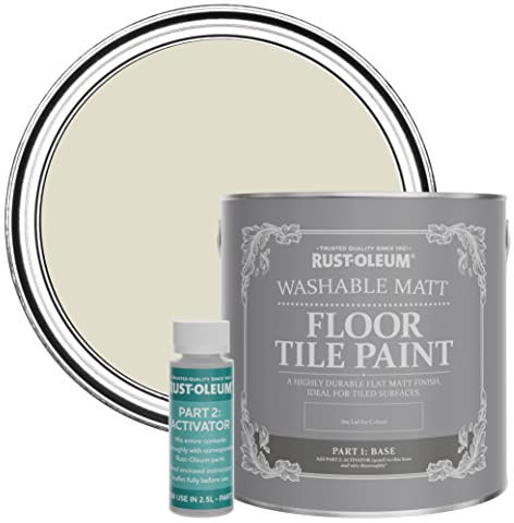 Rust-Oleum Beige Washable Matt Floor Tile Paint - Relaxed Oats 2.5L