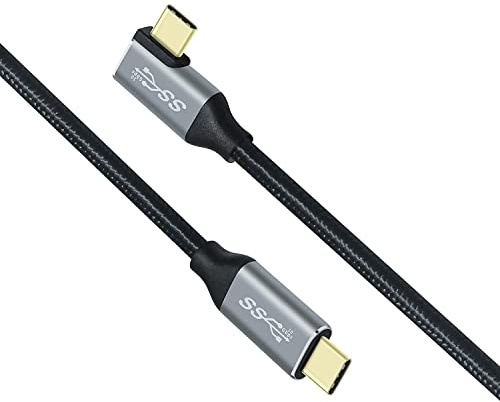 DCHAV USB C to USB C Cable 0.5M 100W 90 Degree C Fast Charging 3.1 Gen 2 PD 20V 5A Nylon Braided