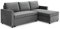 Home Detail Dorset 3 Seater Pull-Out Reversible Chaise Sofa Bed (Grey Velvet)