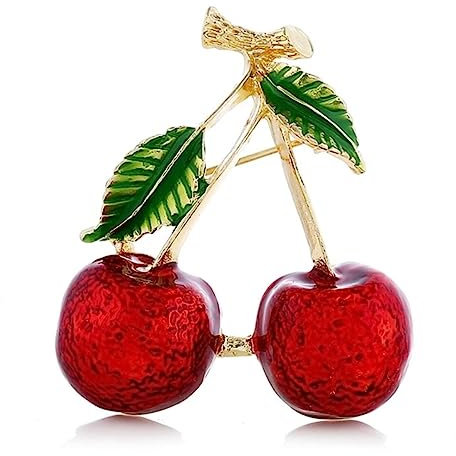 YAHOYA Mignon Plante Broche Cerisier Pin Creative Corsage Femmes Hommes Costume Pins Fruits Frais Badges Broches De Luxe Femme Broszka Luksusowa