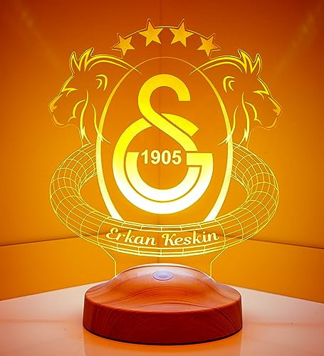 Geschenkelampe Für Istanbul Fans Nachttischlampe Personalisierbares 3D Led Lampe Geschenk schenke Dein individuellen Istanbul Fanartikel Taraftar