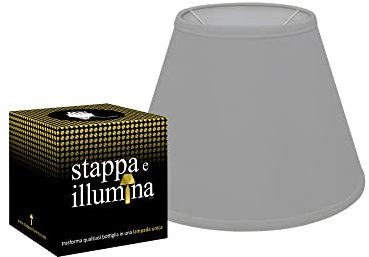 kit PARALUME + STAPPA e ILLUMINA per trasformare la tua lampada bottiglia con un paralume e portalampada E27 portalampada bottiglia paralume abatjour (25, Grigio)